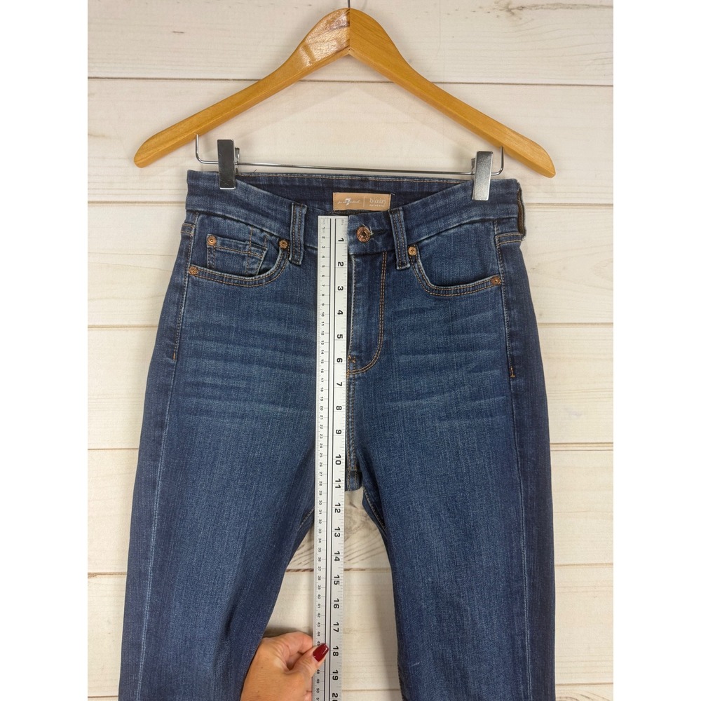 7 For All Mankind Jeans Womens 26 High Waist Ali Flare Jeans Dark Wash - Picture 6 of 11